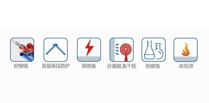 龍勝紅藍白PVC電路管路系統(tǒng)